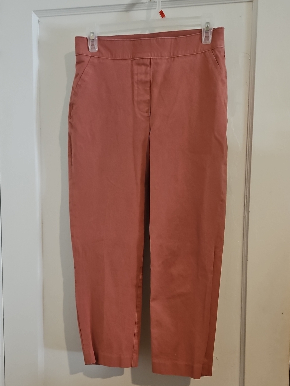 SPANX Women's Straight-Leg Cropped Pants in Dusty Rose Size Small Petite